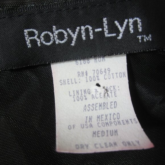 Vintage Robyn-Lyn Women Medium Sleeveless Button Front Egyptian Fish Cotton - Picture 7 of 9